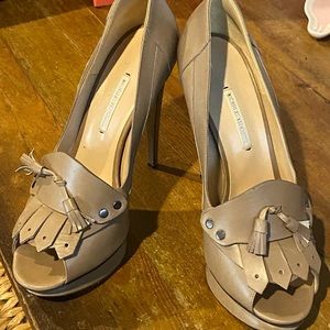Nicholas Kirkwood Platform Peep Toe Loafer Style Heels
